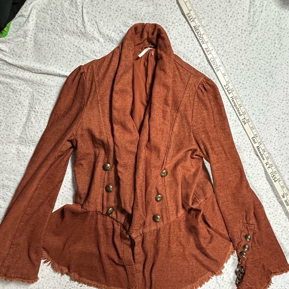 Free People Women's Copper Blazer with Button Accents